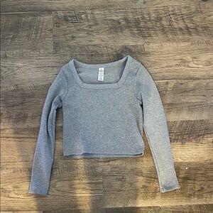 90 Degree By Reflex Gray Crop Top